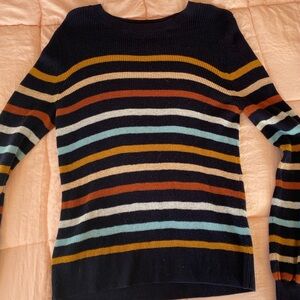 Loft Navy Striped Sweater- Size S
